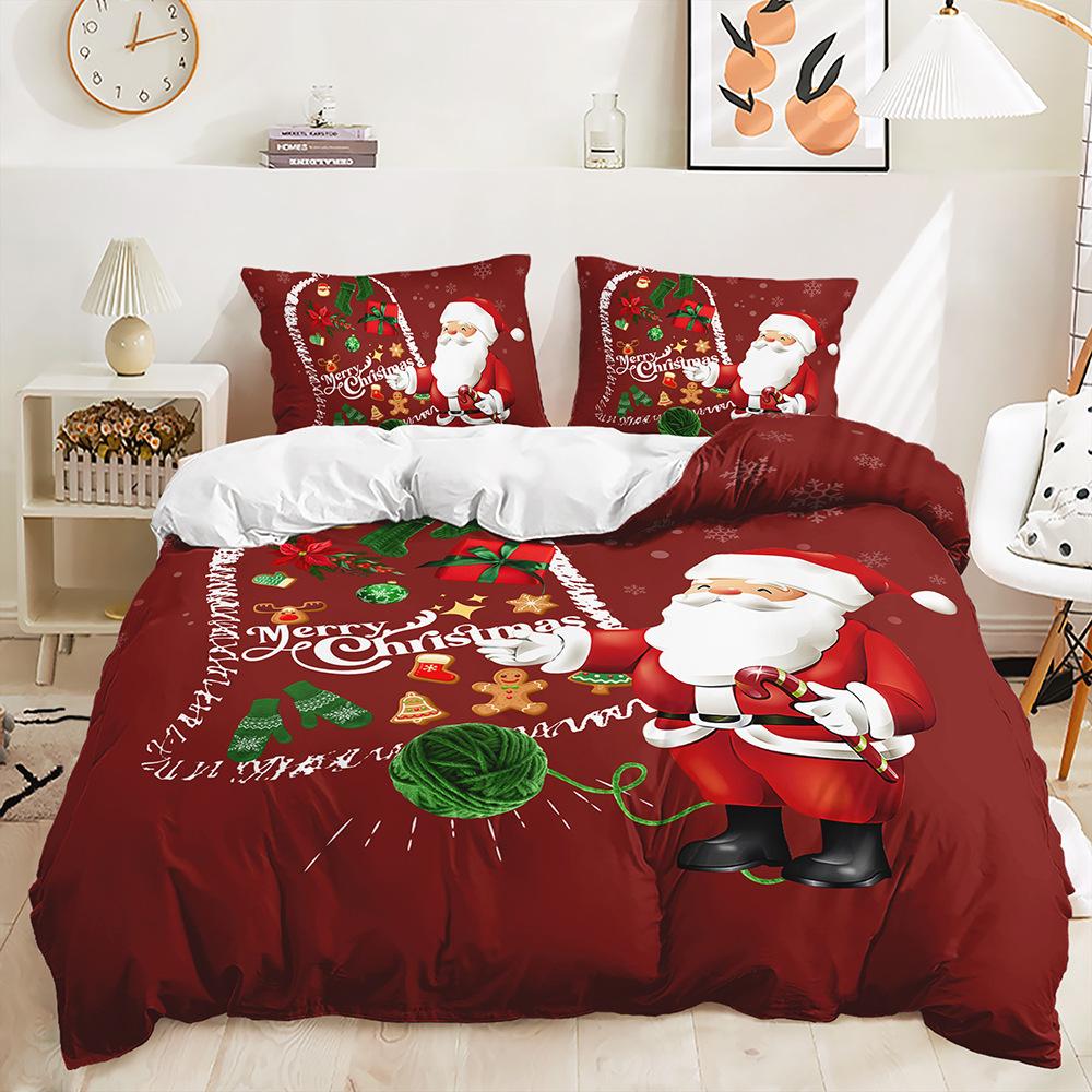 Three-Piece Christmas Quilt Set Two-Piece Bedding Set
