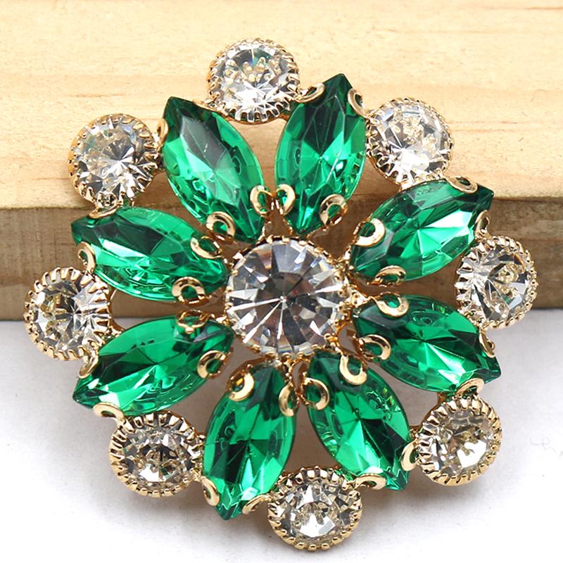 LKERAN5PCS37 * 37MM Circular Diamond Inlaid Acrylic Horse Eye Used For Clothing Buttons, Bow Hair Accessories, Jewelry Accessor