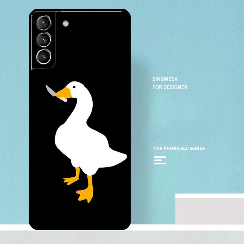 Funny Cartoon Duck Case For Samsung Galaxy S24 Ultra S20 S21 S22 S23 S25 Ultra S9 S10 Plus S25 FE Phone Cover
