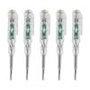 5 Pcs Electrical Tester Pen Multifunctional Bright LED Light Transparent Shell Inductive Voltage Tester Screwdriver
