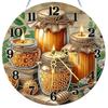 2D Flaches DIY Acryl Diamantmalerei Ornament mit Uhrfunktion 9.37x9.37 Zoll Diamanten Malerei Uhren Haus & Schlafzimmer Dekor