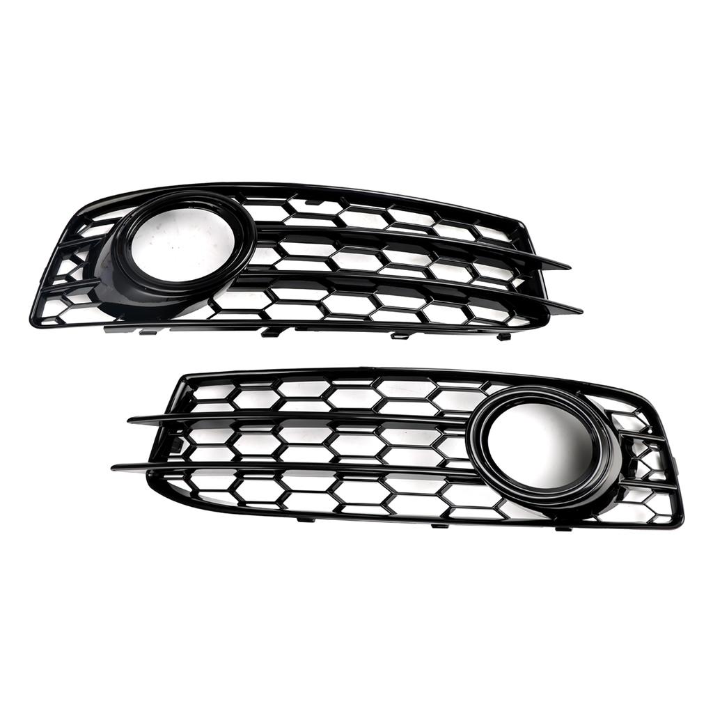 Honeycomb Front Bumper Fog Light Grill Cover 8P0807682 8P0807681 Fit for A3 8P S-Line 2009-2012