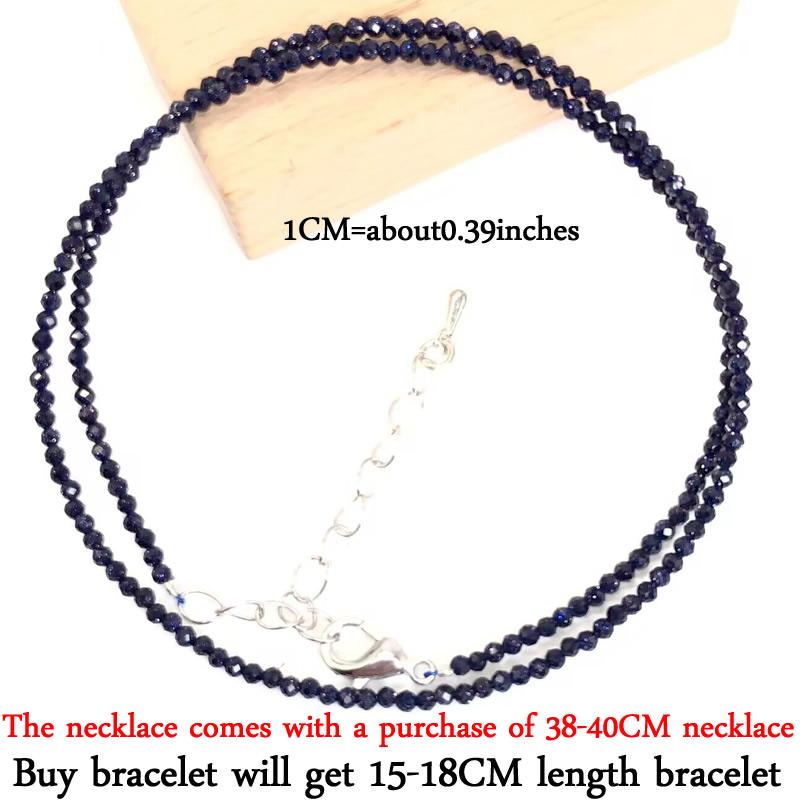 Small Natural Stone Bead Necklace Bracelet for Women,Zircon tourmaline pearl Necklace with , Reki Clavicle Chain, Choker, 2-3mm