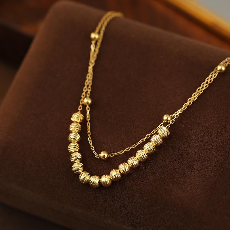 Banyan Tree 2024 Double Layer Silver Bead Anklet - Women's Classic & Sexy Summer Foot Accessory