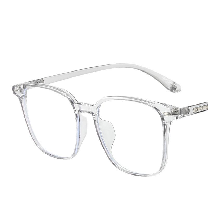 Light And Can Be Equipped With Myopia Anti-Blue Tr90 Glasses, Transparent Large Frame Street Shot Concave Flat Mirror Tide