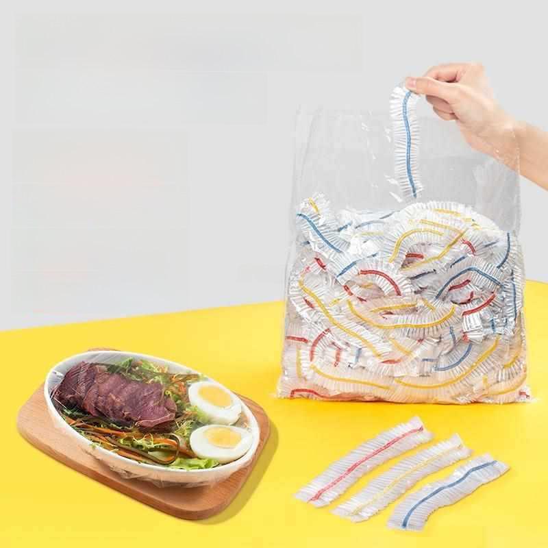 Engangs plastfoliesett for insektforebygging og matkonservering - Universelle bolledeksler for kjøleskaprester