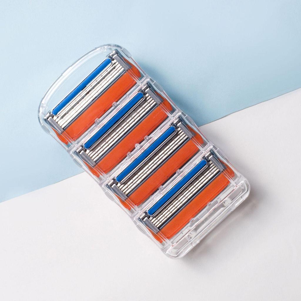 Men's Premium 5-Layer Razor Replacement Blades for Manual Shaving