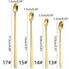 Square Head Stirring Spoon Small Teaspoon Metal Steel Tableware Easy To Clean