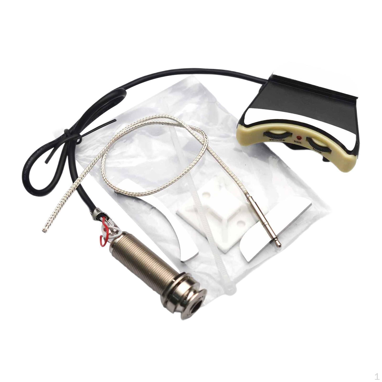 Ukulele Piezo Pickup,Adjustable Easy Installation Volume Control Guitar Active Pickup Soundhole