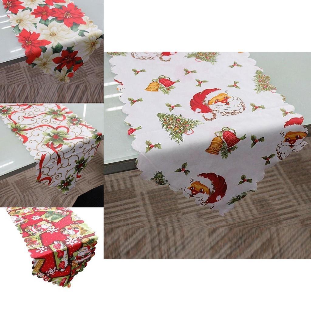 Versatile Red And White Santa Claus Table Runner Ideal For Holiday Celebrations 14x71 Inch