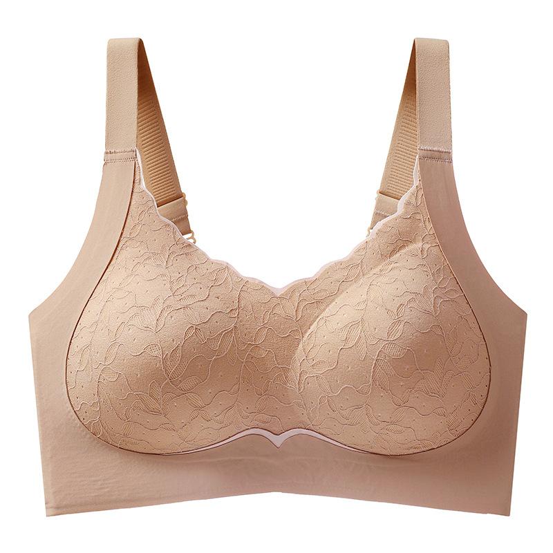 Traceless No Steel Ring, Double Breasts, Anti-sagging Sports Back Bra, Thin with Chest Pad.