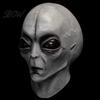 Detailed Alien Cosplay Accessory Halloween Grey Mask, Latex Full Head UFO Mask with Big Adult Costume Eyes, Soft Sci Fi Party Prop for Adults,