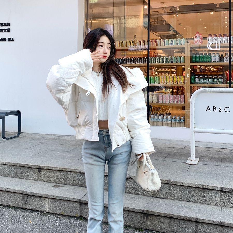 Down Cotton-padded Clothes Women's Winter Short Loose Coat Warm Thickened Cotton-padded Clothes Retro Small Cotton-padded Jacket