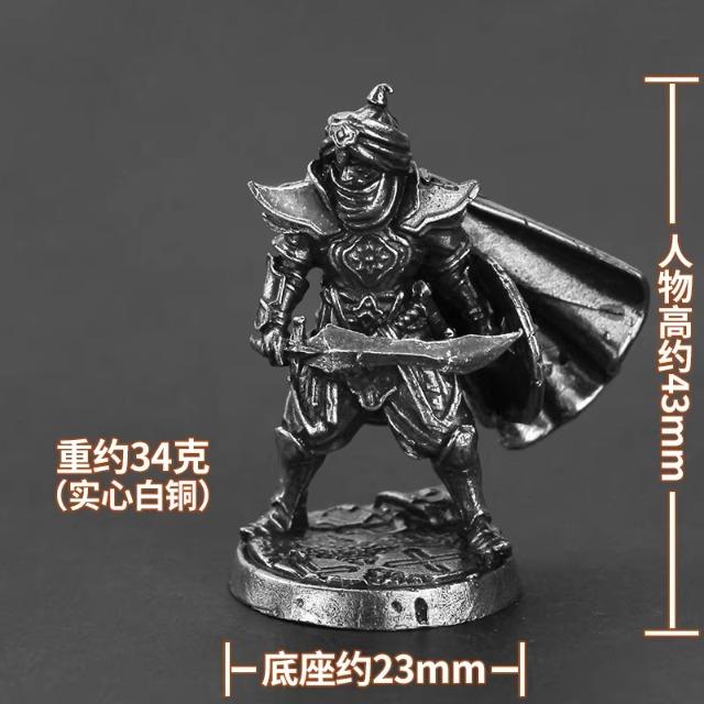 White Brass Arabian Night Lamp Fighter Statue Miniature Model Toy Decoration Popular Game Character Statue Desktop Decoration