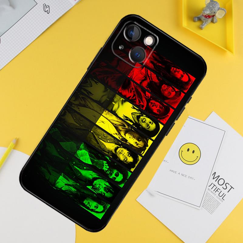 Bob Marley Singer Phone Case For iPhone 15 Pro 16 Pro 13 12 Mini 11 14 Pro Max XR 16 15 Plus 16e Cover Coque