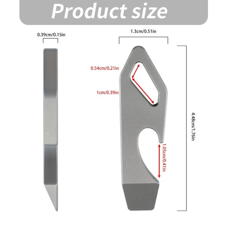 Everyday Carry Pry Bar with Cap Opener, Integrated Flat Tool Body with a Wide Tip, Side Hook Opening, and Slot for Frequently Carried Gear