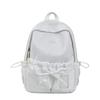 Schoolbag bow schoolbag female junior high school student star Korean version niche ins backpack college student computer bag micro pain bag
