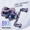 Casting Reel 6.3:1 High Gear Ratio Two-handed Use Lightweight and Portable Suitable for Fresh and Salt Water Ideal Birthday and New Year Gift