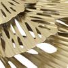 Metal Wall Decor Modern Stylish Triangular Ginkgo Flower Iron 3D Wall Sculpture for Living Room Bedroom Hall