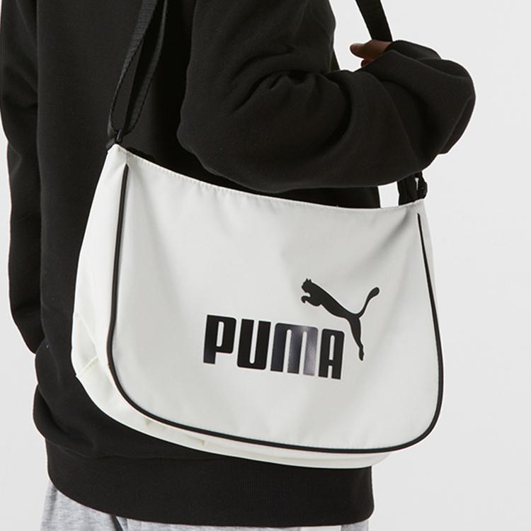 New PUMA Fabric Handbag Shoulder Bag Unisex White 079372-02