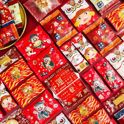 2025 Chinesisches Neujahr Schneeflocken-Knusperkeks Keks Bonbon Plastikverpackungsbeutel Maschinensiegelung