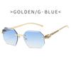 Retro Sunglasses Men Brand Designer Fashion Rimless Sun Glasses Shades Cutting Lens Ladies Frameless Eyeglasses