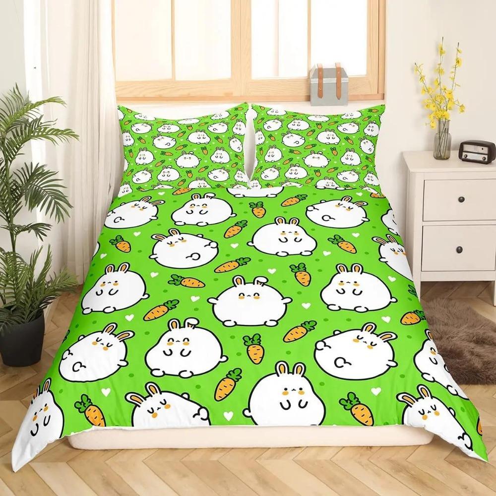 2/3Pcs Cartoon Animal Duvet Cover Bedding Set 3D Printed Quilt Cover for Bedroom King Queen Full Polyester Bedclothes Home Decor