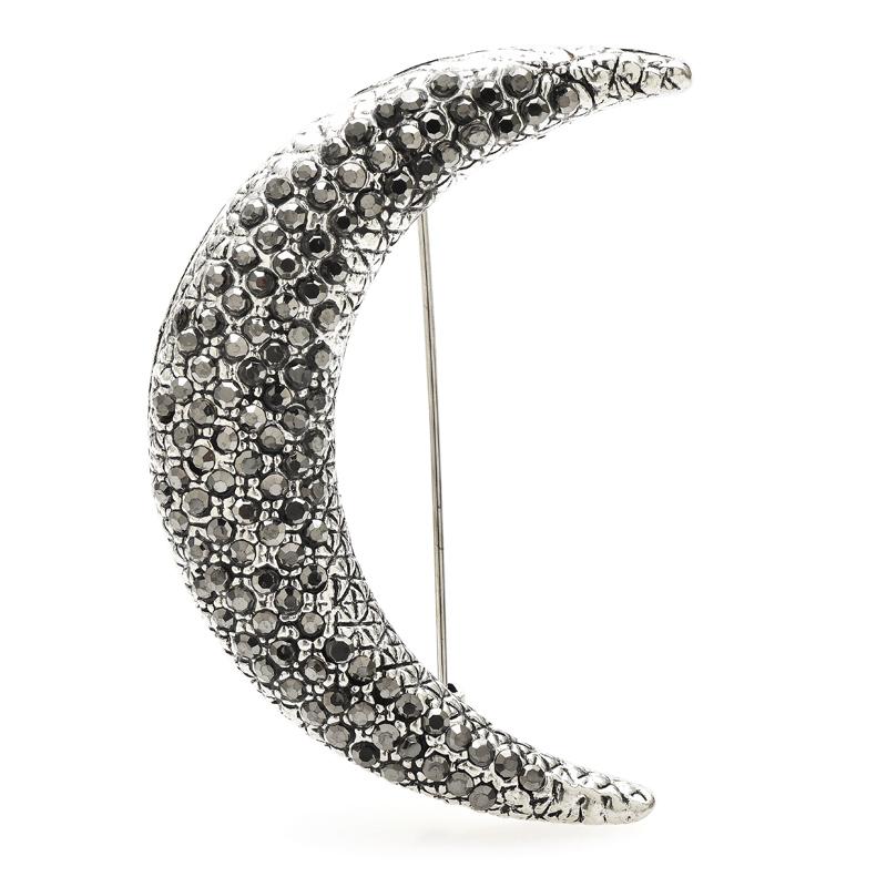 

Wuli&baby Винтажные Броши Сияющая Луна для Женщин Унисекс 4 цвета Полумесяц Офисная Вечеринка Броши Значки Подарки