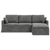Sofa Dark Grey 228 x 134 x 80 cm Velvet