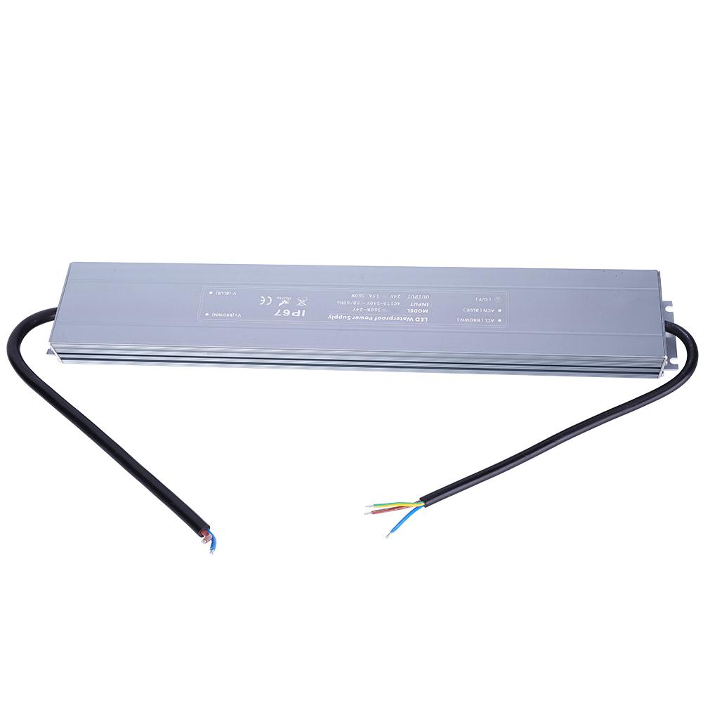 Ultrasmukły Wodoodporny Zasilacz Przełączający AC DC z Anodowaną Powierzchnią HRUW360W24V