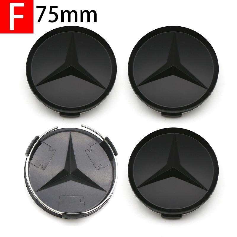 ABS Car Wheel Center Hub Caps 4PCS 56MM 60mm 75MM For Mercedes Benz AMG W203 W206 W220 W205 W211 GLA GLC Emblem Tire Rim CoversA