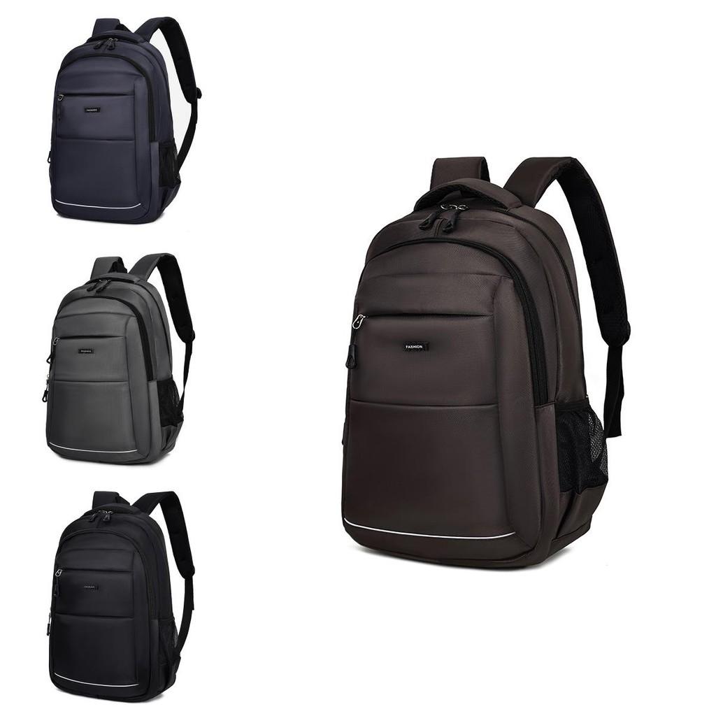 Oxford Cloth Large Capacity Business Travel Backpack With White Line With Multiple Pockets Design For Commuters