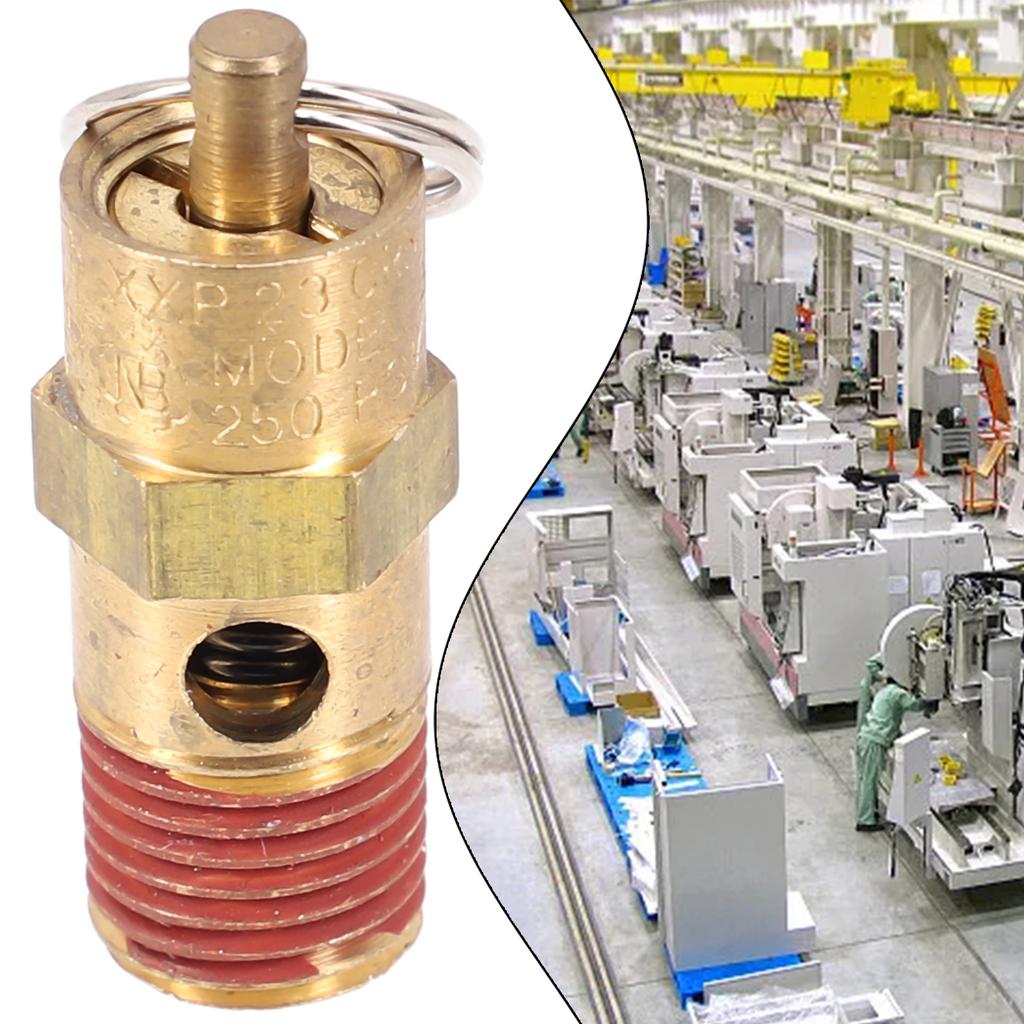 1/4\\\" Male NPT Threaded Inlet Connection 125 PSI Pressure Valve Tank Out Off Pneumatic Tool Air Compressor Safety Relief Valve