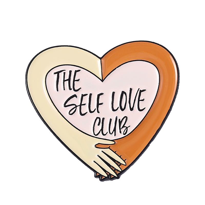 Girl Power Enamel Pins Custom Self Love Club Uterus Brooches Lapel Badges Feminism Fist Jewelry Gift for Women Friends