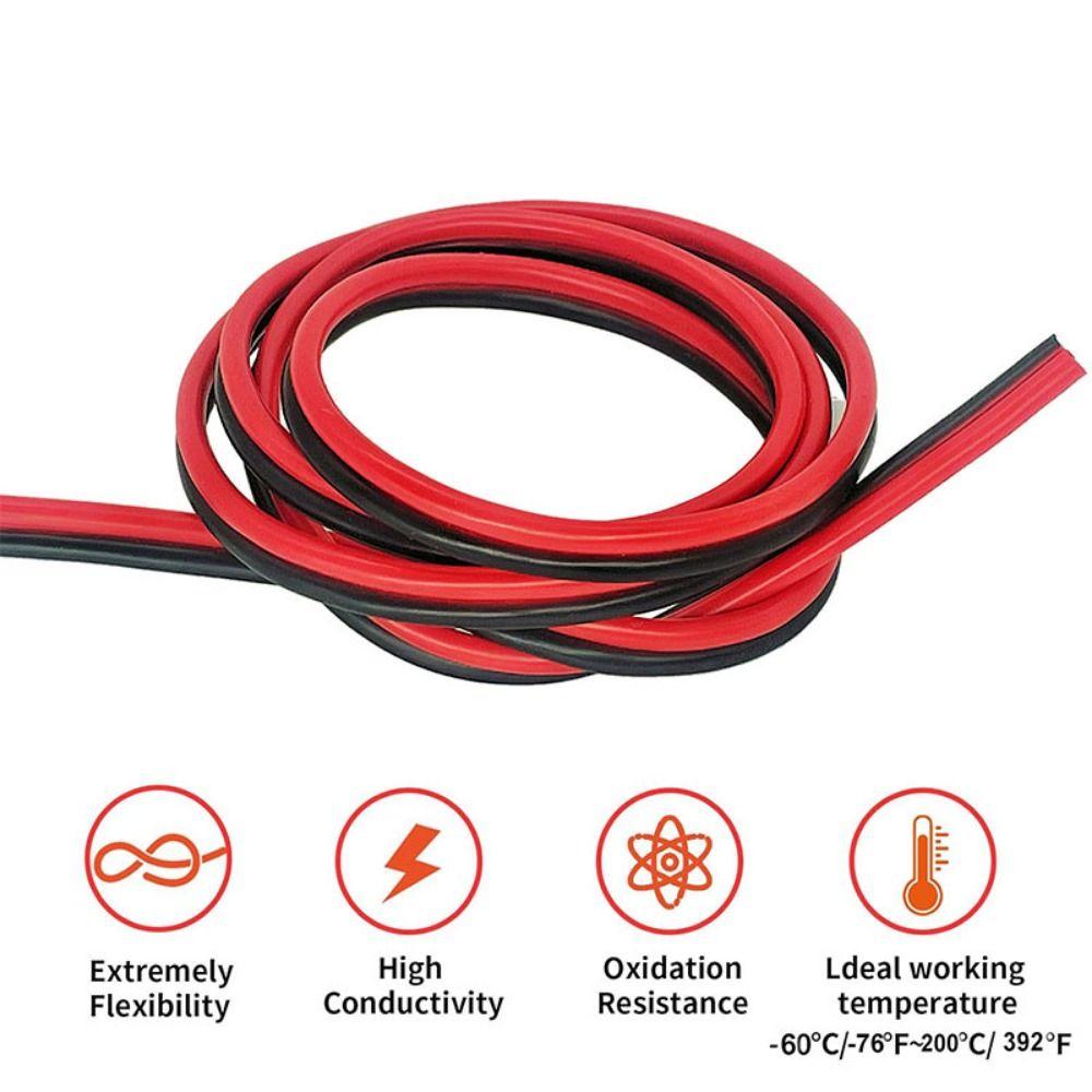 Tinned Copper AWG Electric Wire Solid Cable Universal Soft Silicone Cable Red Black Heat Resistant The Hook Up Assorted Wire Set