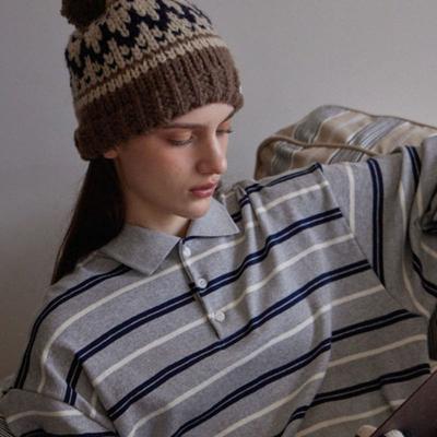 HAINT NORDIC POMPOM MÜTZE_2 FARBEN