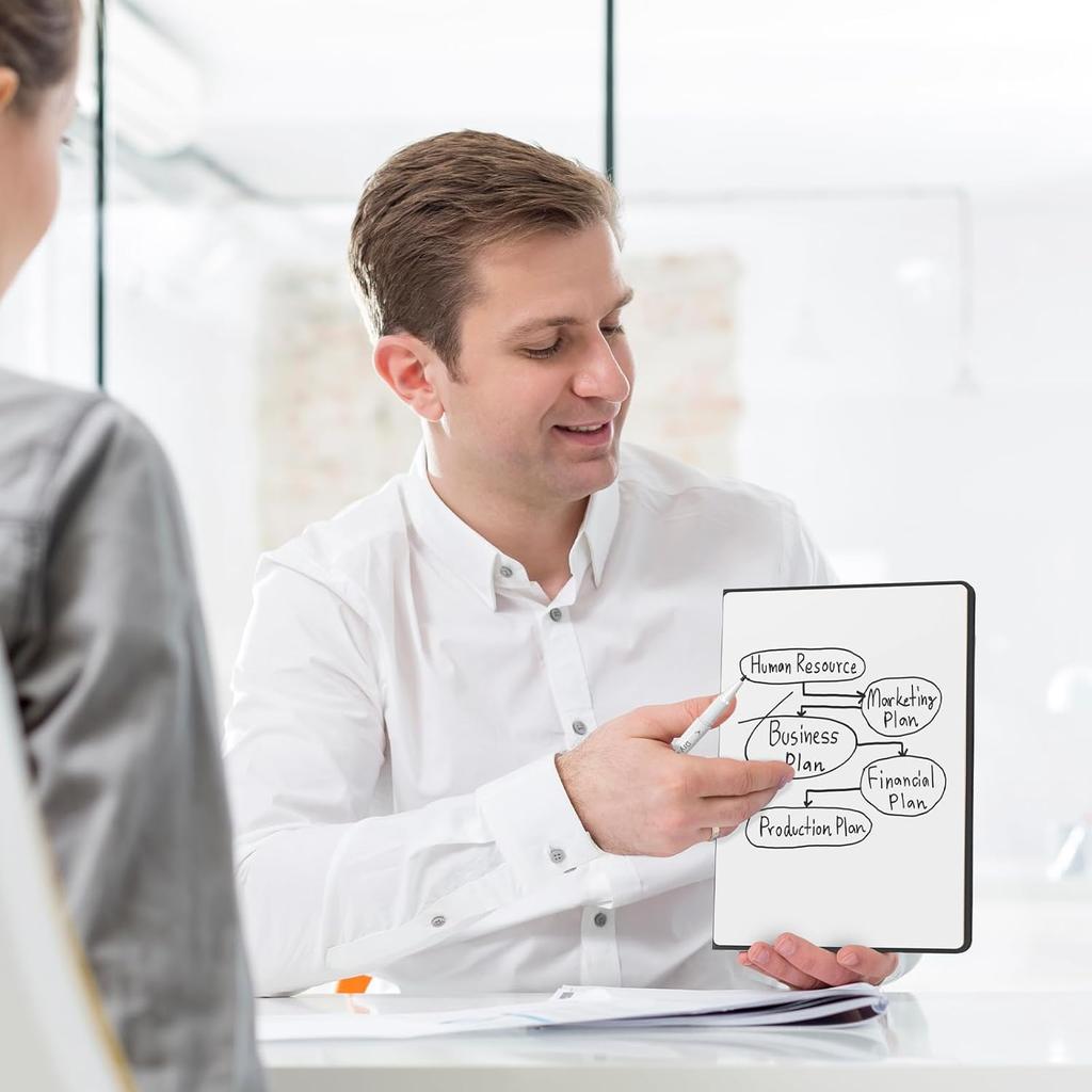 Portable Small White Board,Reble Dry Erase Board with Stand,Desktop Whiteboard for Office Meeting Bussiness Home 9" x 6" with Marker, Wipe Cloth