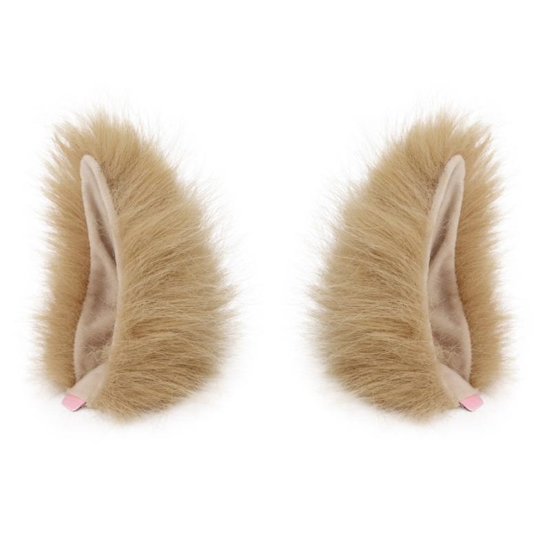 2Pcs Plush Animal Ear Headband Hairpin For Women Girls And Kids Soft Hair Accessory For Cosplay Party Halloween