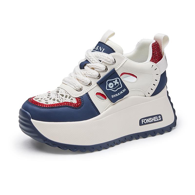 Spring dad shoes thick-soled versatile casual women s shoes non-slip heightening soft-soled single shoes breathable casual shoes 34