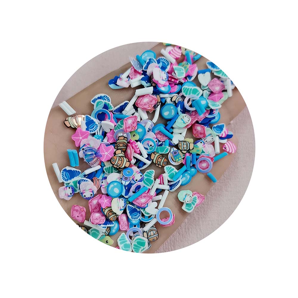 1kg Custom Mix Shell Ocean Theme Kawaii Decors Small Shimmer Clay Supplies Ideal for Kids Art Projects
