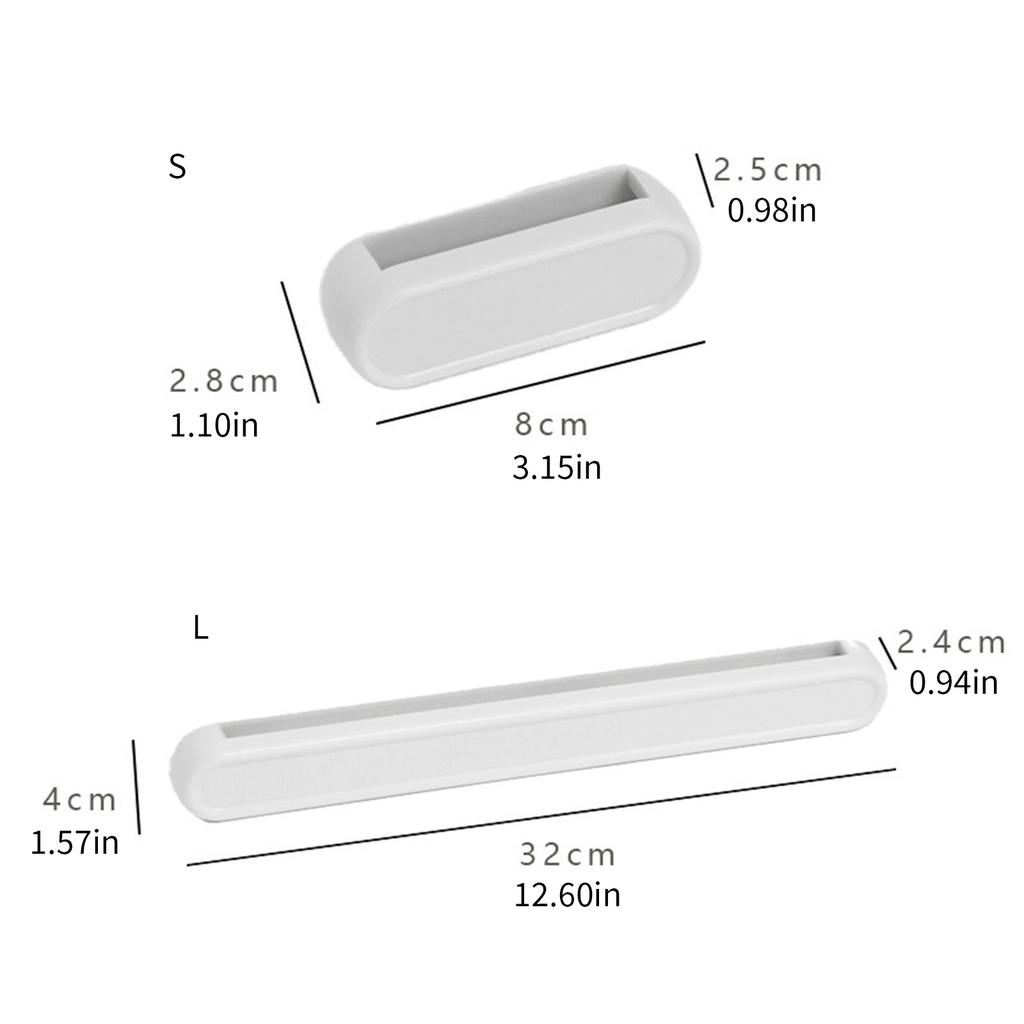 Long Adhesive Wall Hook For Toothpaste Face Cleanser Holders Clip Waterproof Plastic Bathroom Storage Organizer Shelf