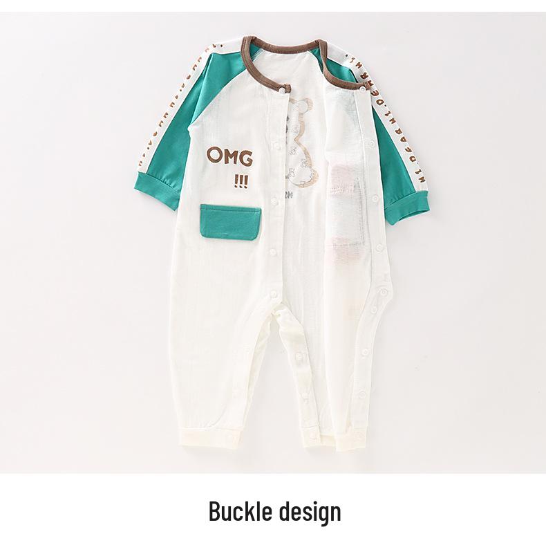 Unisex Baby Langarm Baumwoll-Strampler - Sommer Krabbel- & Hausanzug