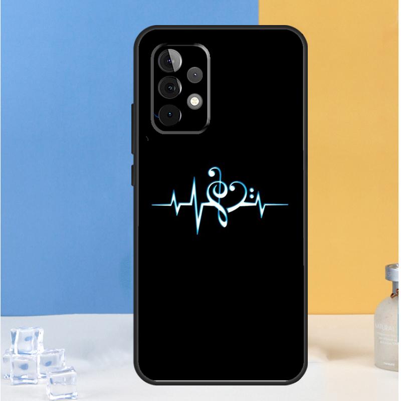 Music Notes Treble Clef For Samsung Galaxy A16 A26 A36 A56 A13 A33 A53 A05 A06 A54 A34 A14 A32 A52 A55 A35 A15 Case