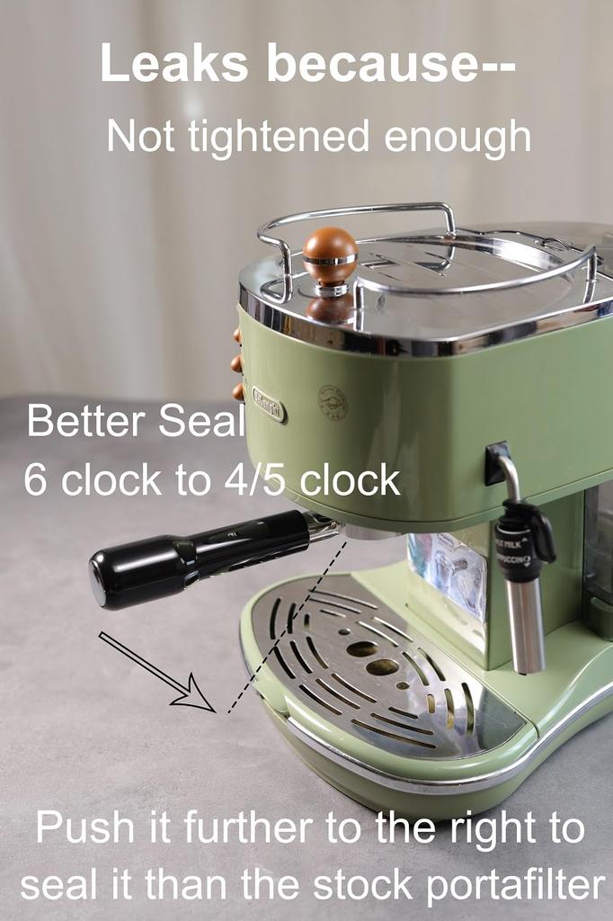 CAPFEI 51mm Portafilter for DeLonghi 51mm Bottomless Portafilter 2 Stainless Steel Replacement Part for DeLonghi Handle ECP3420/EC155/BCO430/EC260,