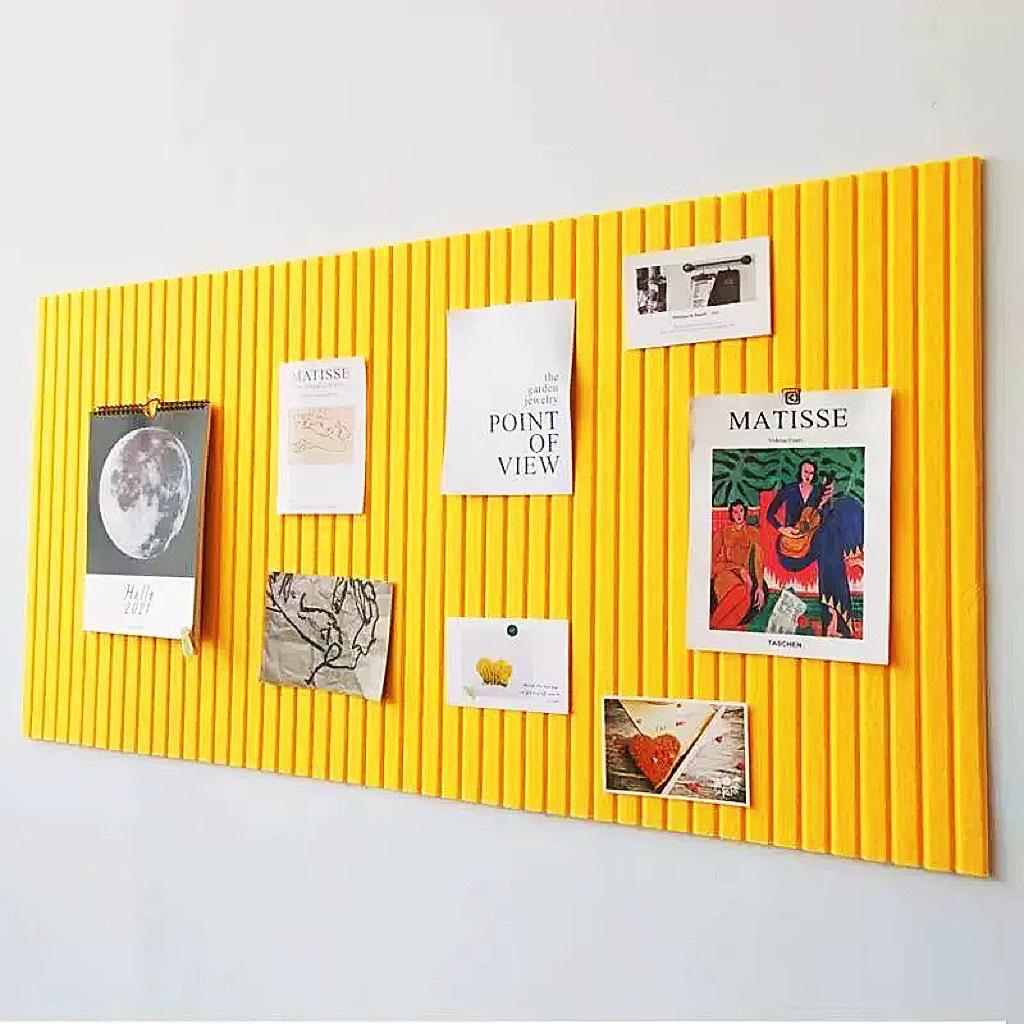 Grooved Felt Wall Sticker Stripes - No-Drill Decorative Panel for Classroom & Living Room.