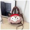 Autumn And Winter Small Leopard Print Bag Is Popular And Versatile One-shoulder Crossbody Bag Cute Cartoon Cat Portable Bucket Bag