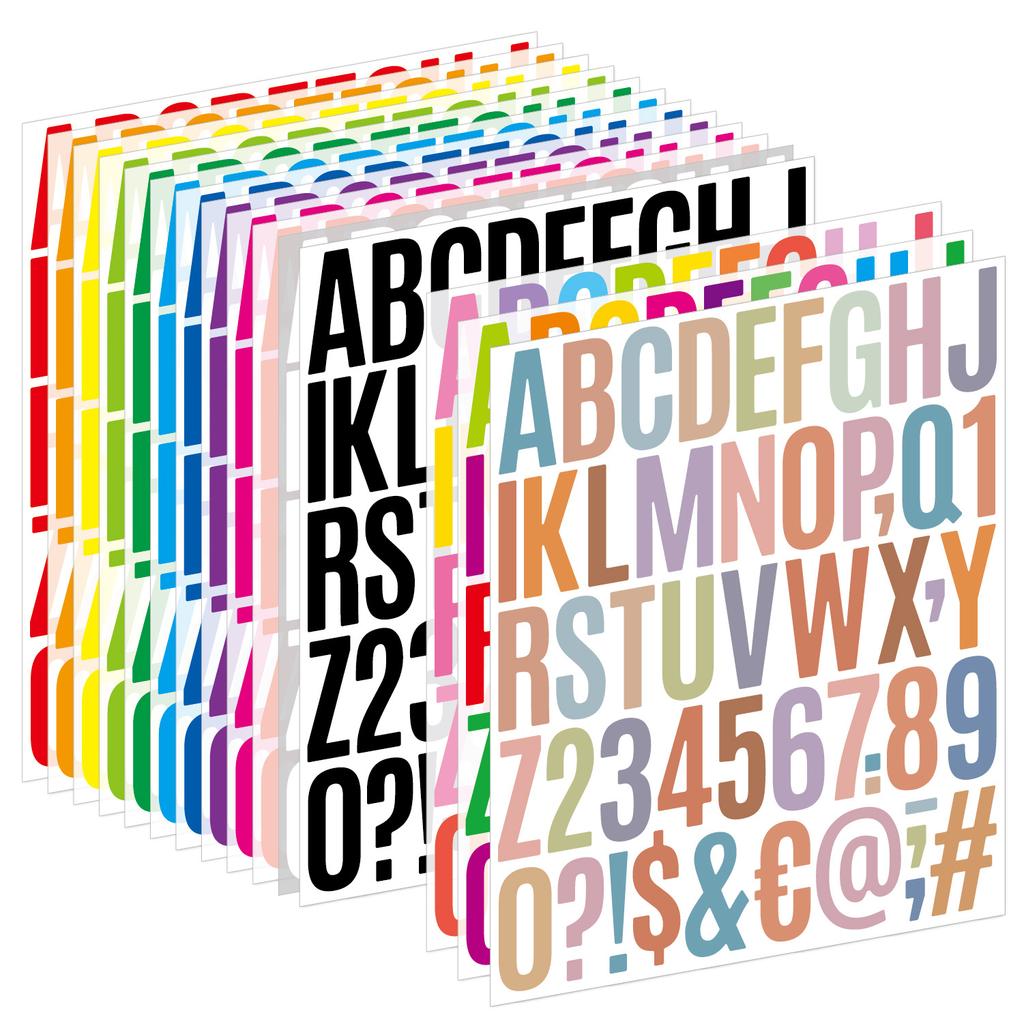 2-inch Letter Sticker Multi-color Packaging Can Be Combined with Any Combination. Laptop Hand Account Decorative Alphanumeric Sticker