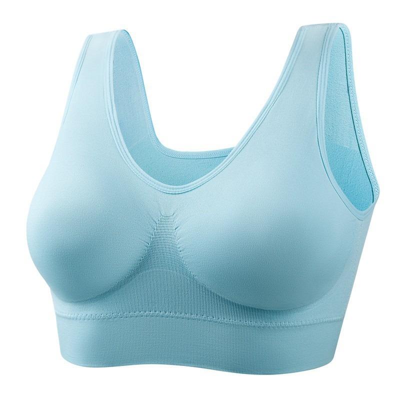 Plus Size Wireless Sports Bra Seamless Thin Padded Running Underwear