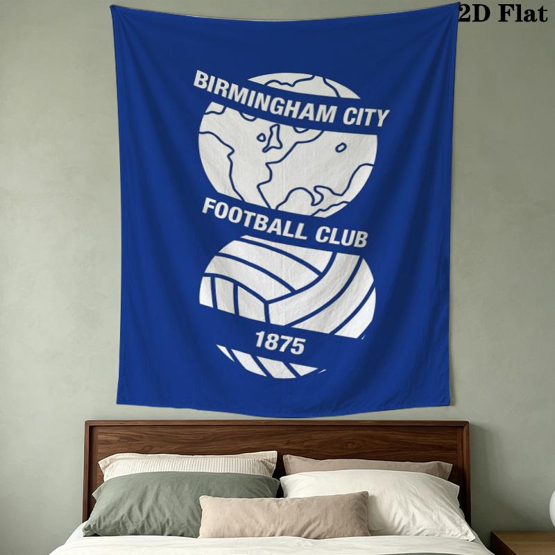 Birmingham City FC Wall Tapestry Aesthetic Wall Hanging Printed Fabric Blanket Decorative Tapestries for Bedroom Living Room Home Decor