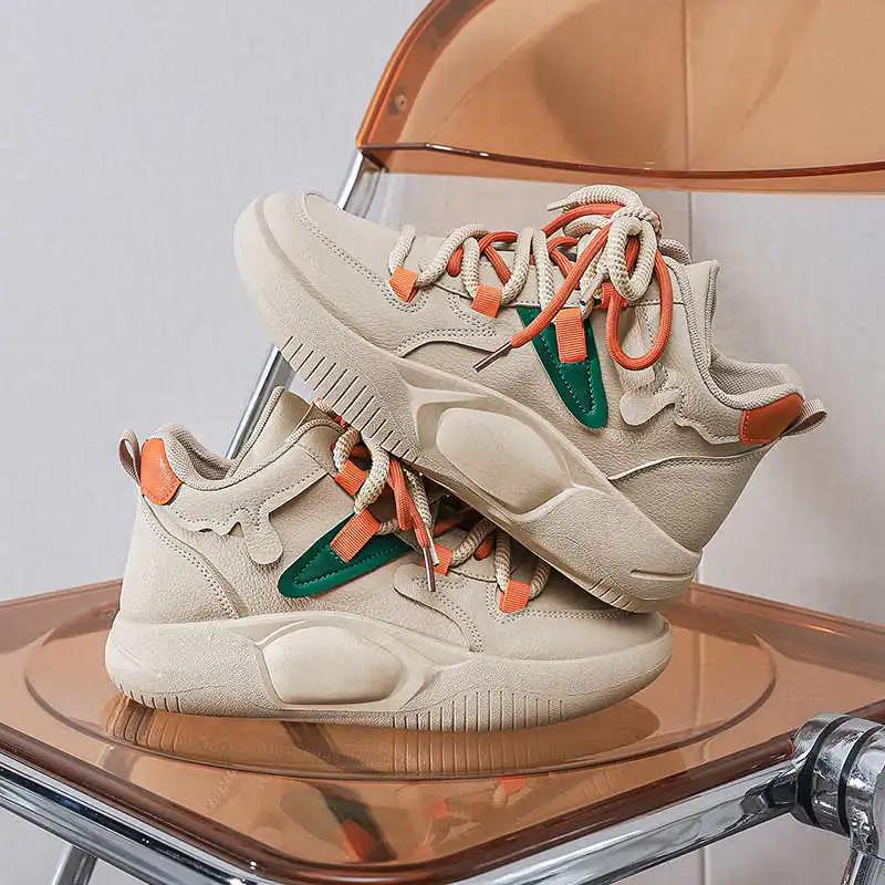 Fashion Increase Height Pipe Boots Vintage Boots Women Casual Woman White Sneakers Shoes Womans Sports New Year's Deporte